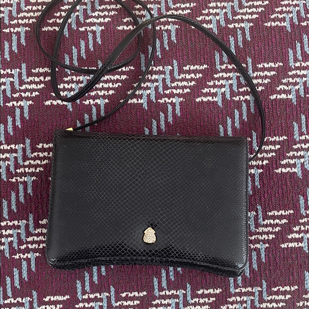 Vintage Judith Leibert black snakeskin shoulder bag